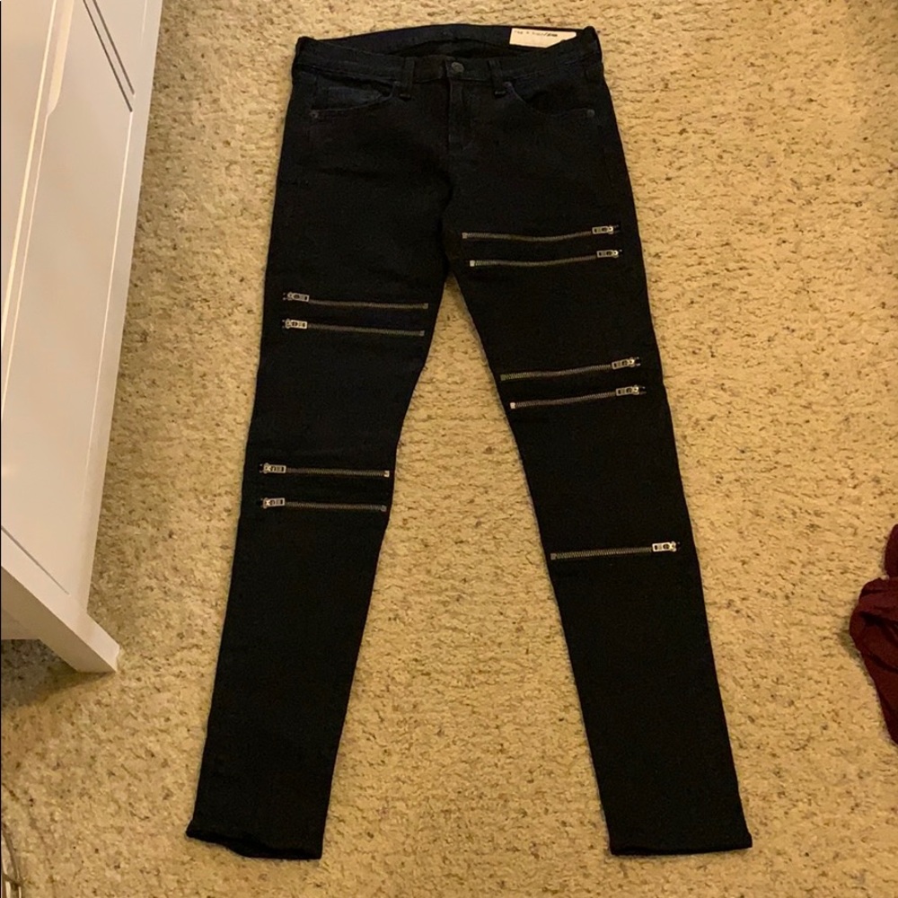 Black Jeans with Zippers